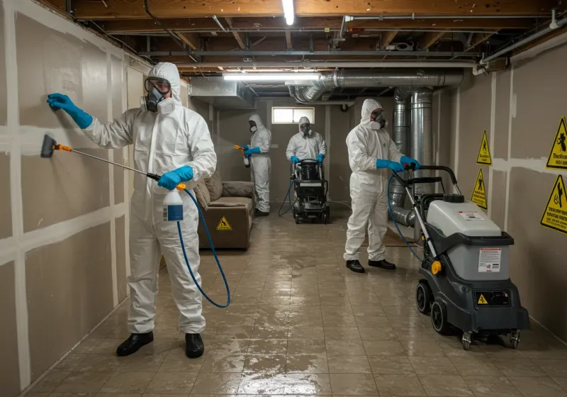 Basement Moisture Removal and Structural Drying process in Geneva, NY